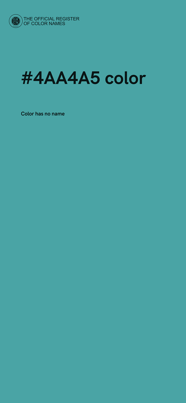 #4AA4A5 color image