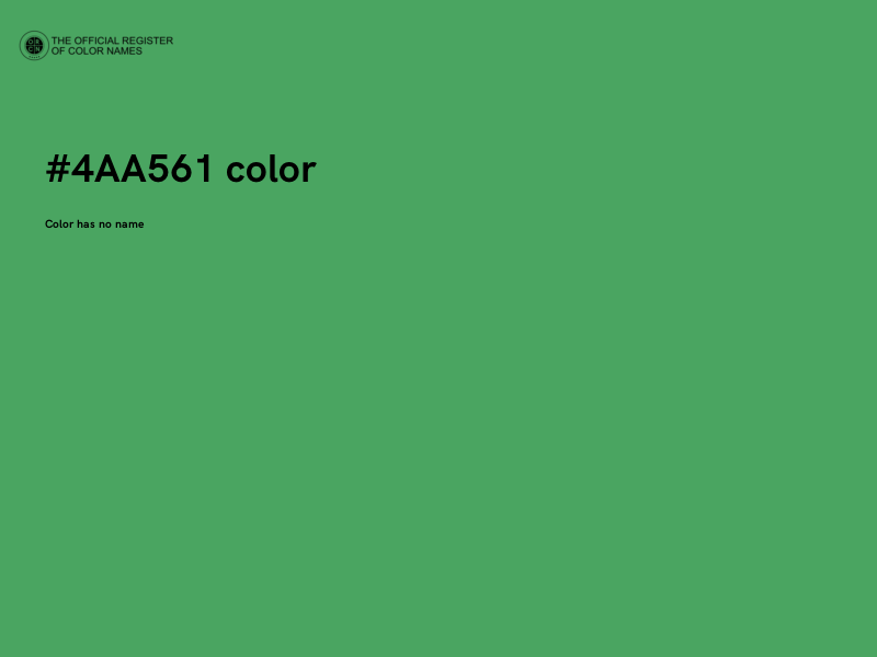 #4AA561 color image