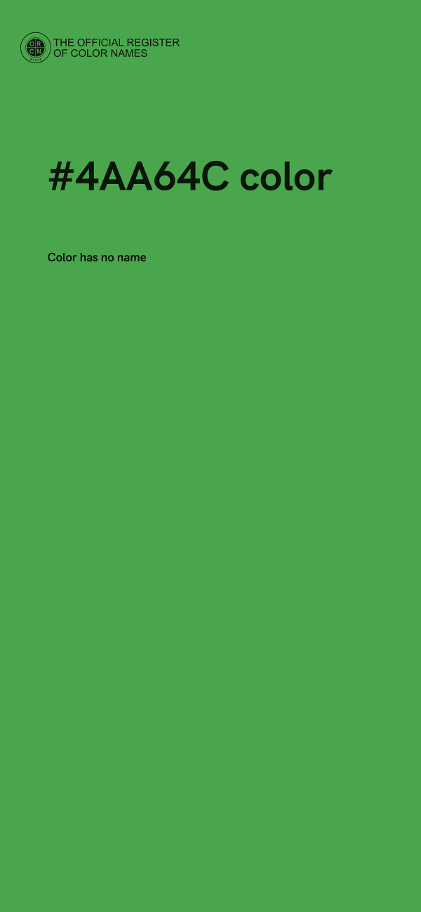#4AA64C color image