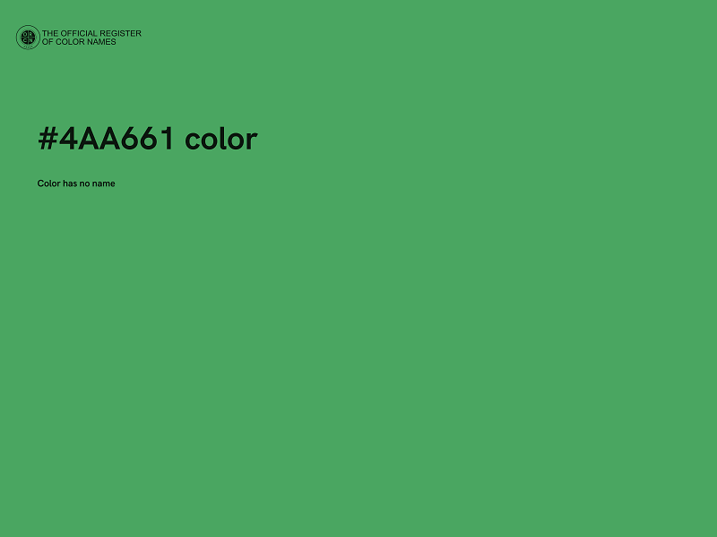 #4AA661 color image