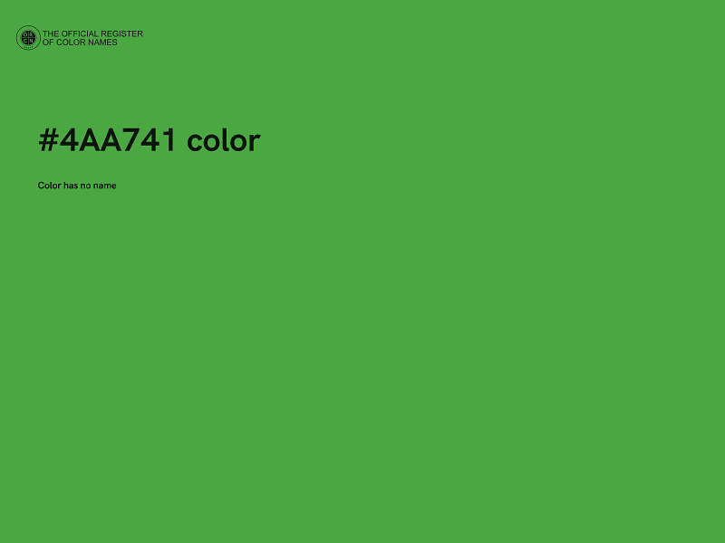 #4AA741 color image