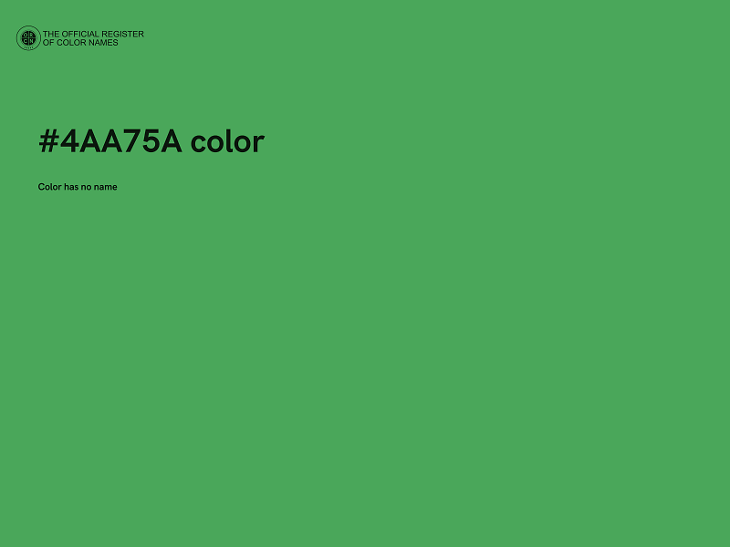 #4AA75A color image