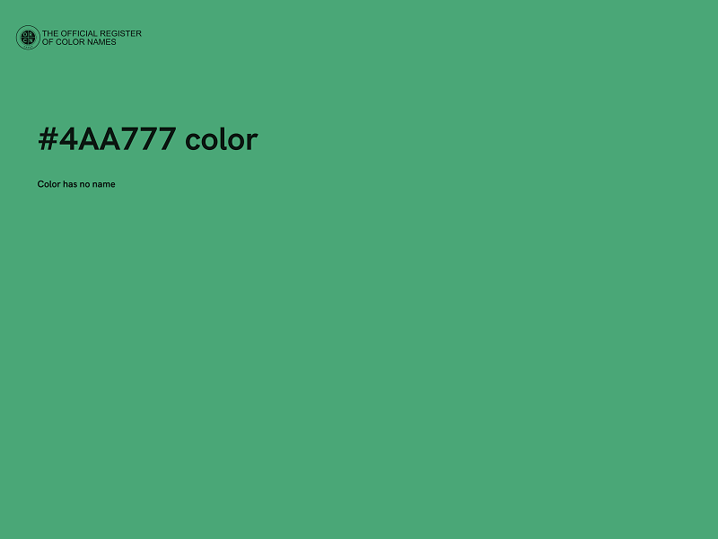 #4AA777 color image