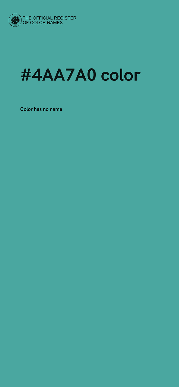 #4AA7A0 color image
