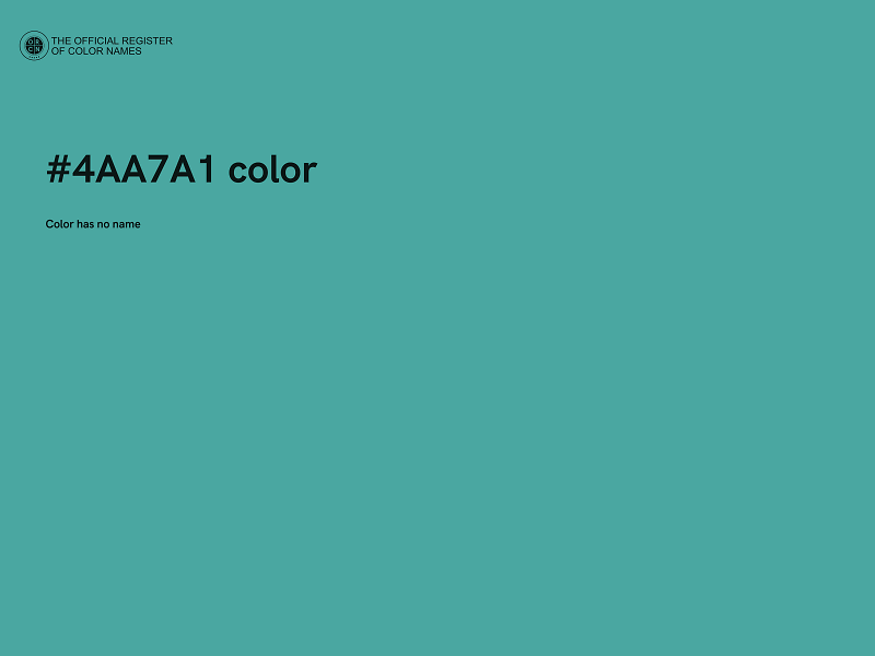 #4AA7A1 color image