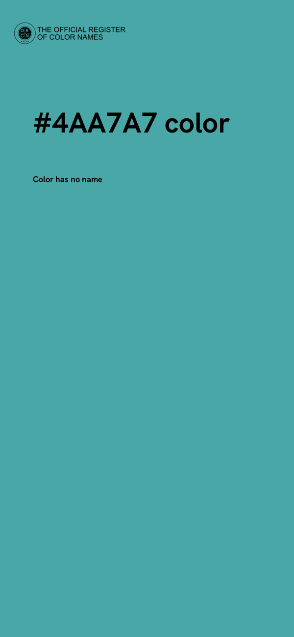 #4AA7A7 color image
