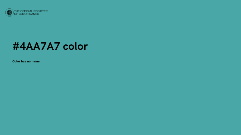 #4AA7A7 color image