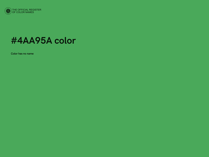 #4AA95A color image