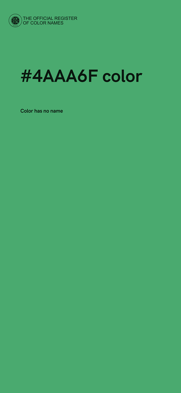 #4AAA6F color image