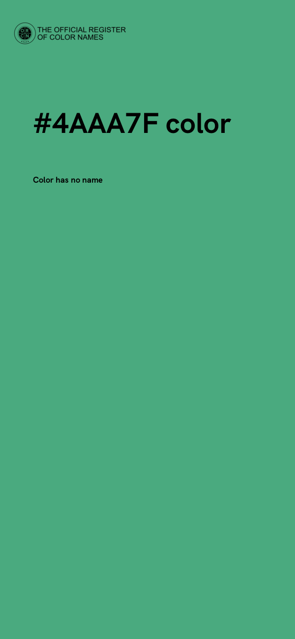 #4AAA7F color image