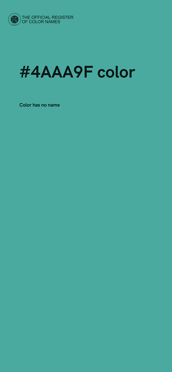 #4AAA9F color image
