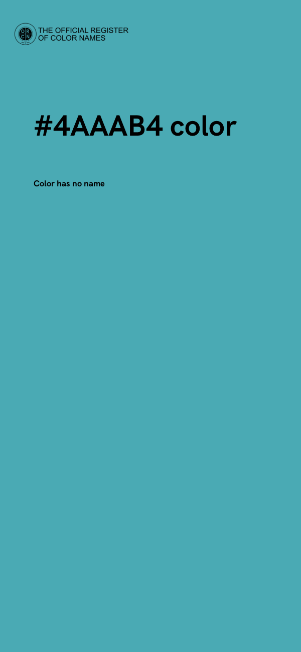 #4AAAB4 color image