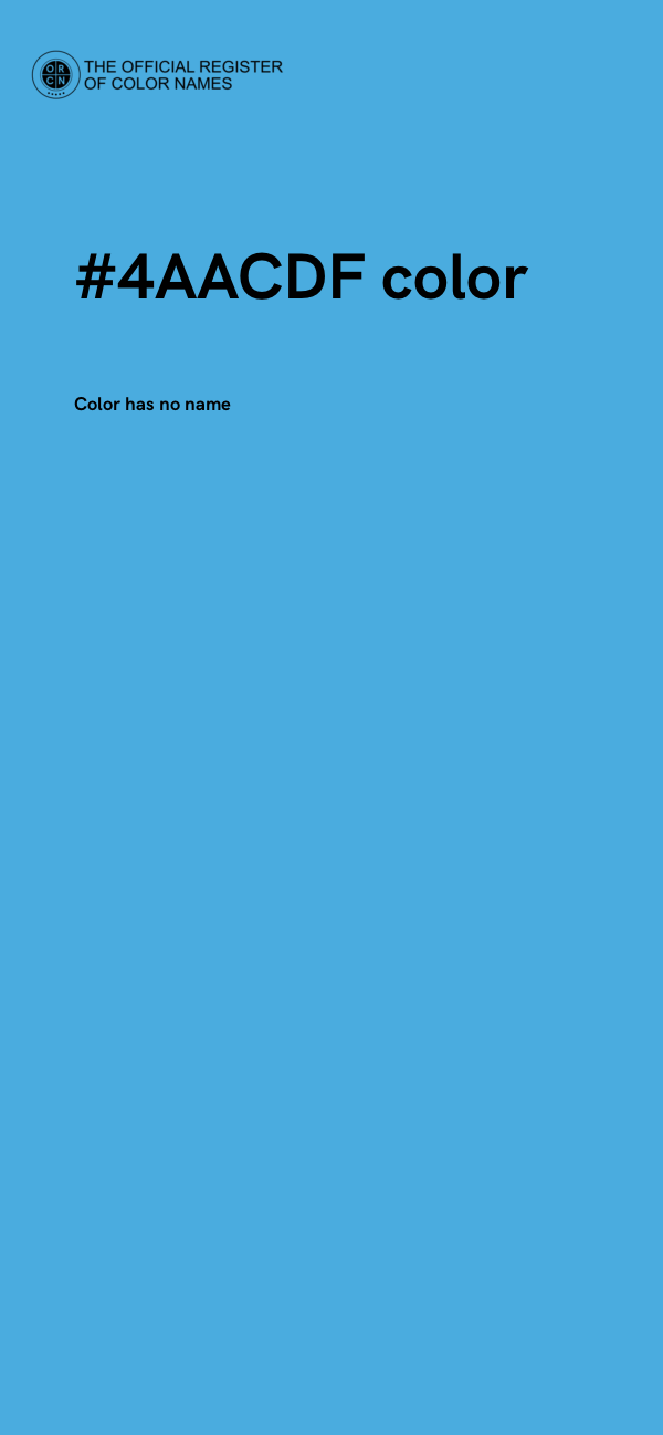 #4AACDF color image