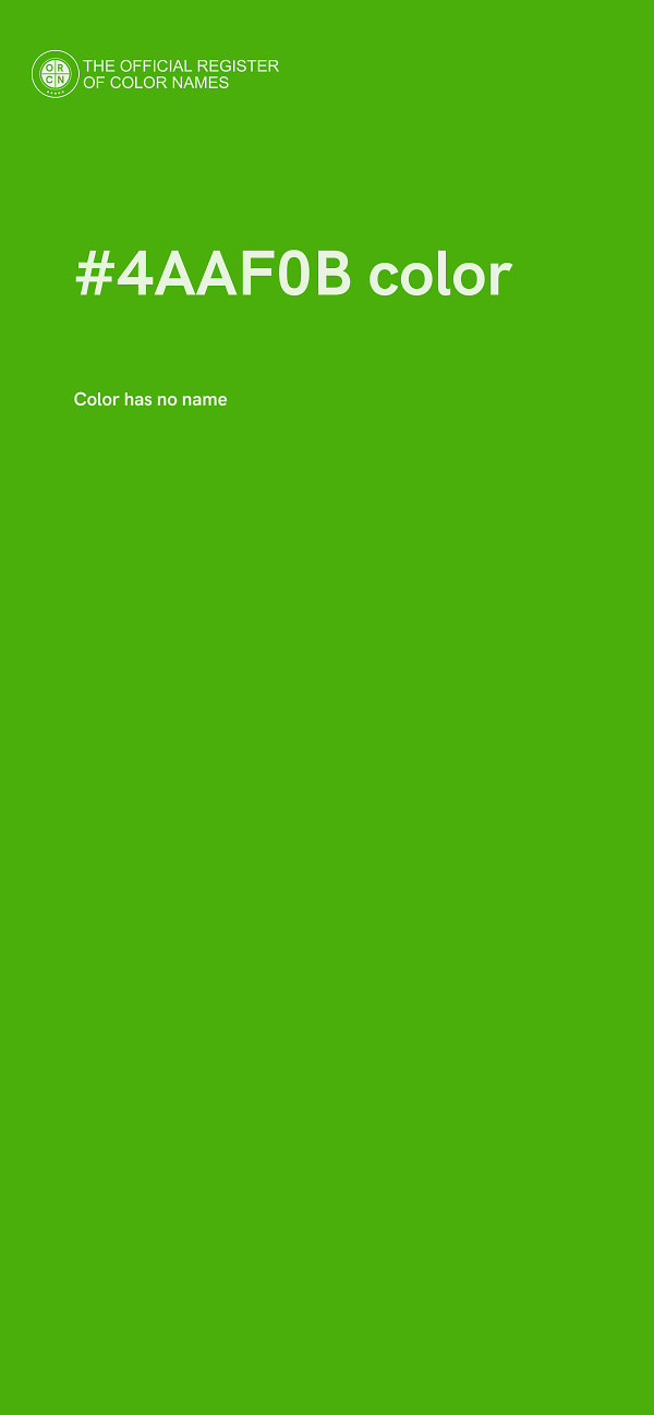 #4AAF0B color image