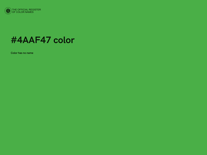 #4AAF47 color image