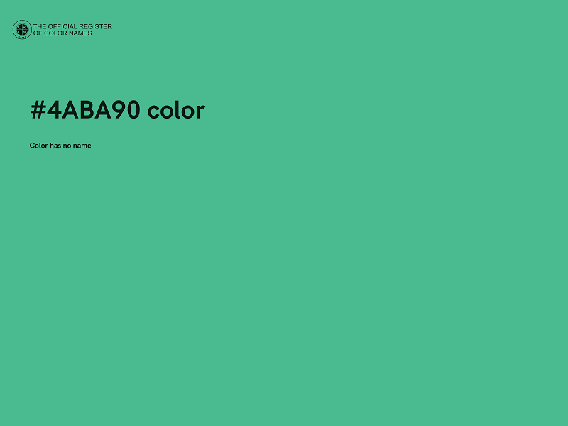 #4ABA90 color image