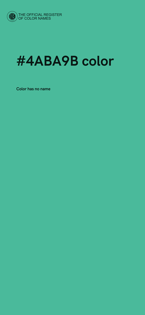 #4ABA9B color image
