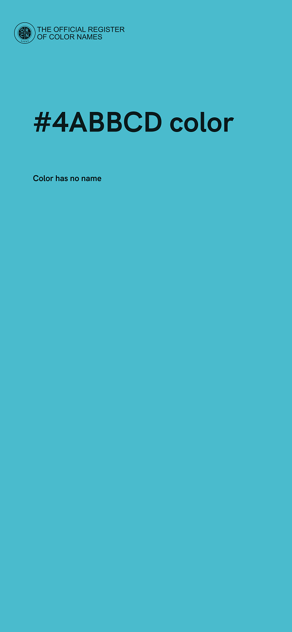 #4ABBCD color image