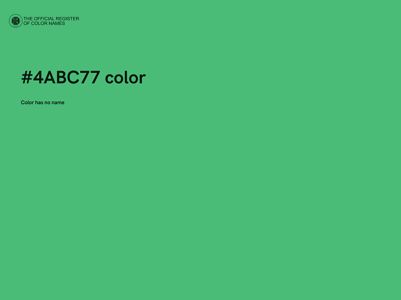 #4ABC77 color image