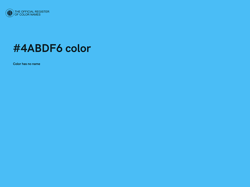 #4ABDF6 color image