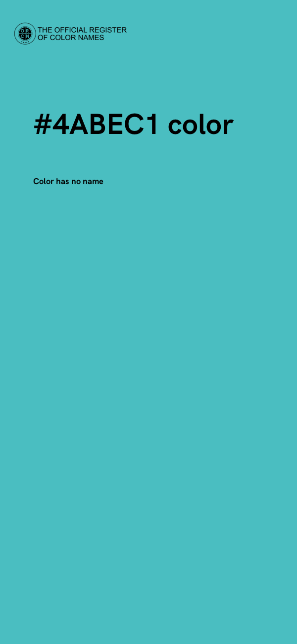 #4ABEC1 color image