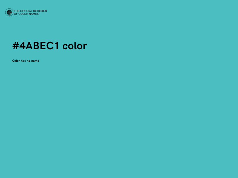#4ABEC1 color image