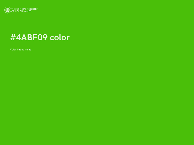 #4ABF09 color image