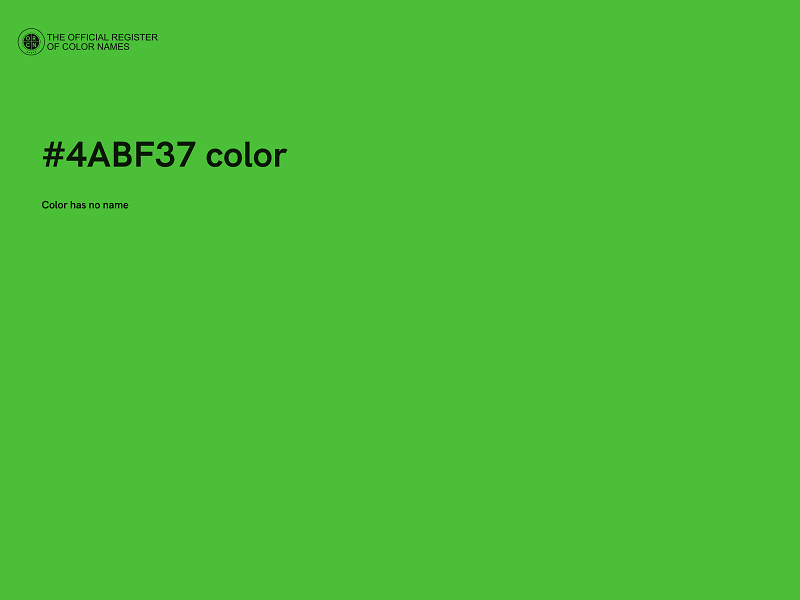 #4ABF37 color image