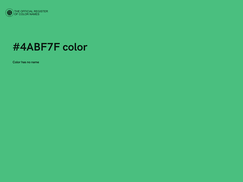 #4ABF7F color image