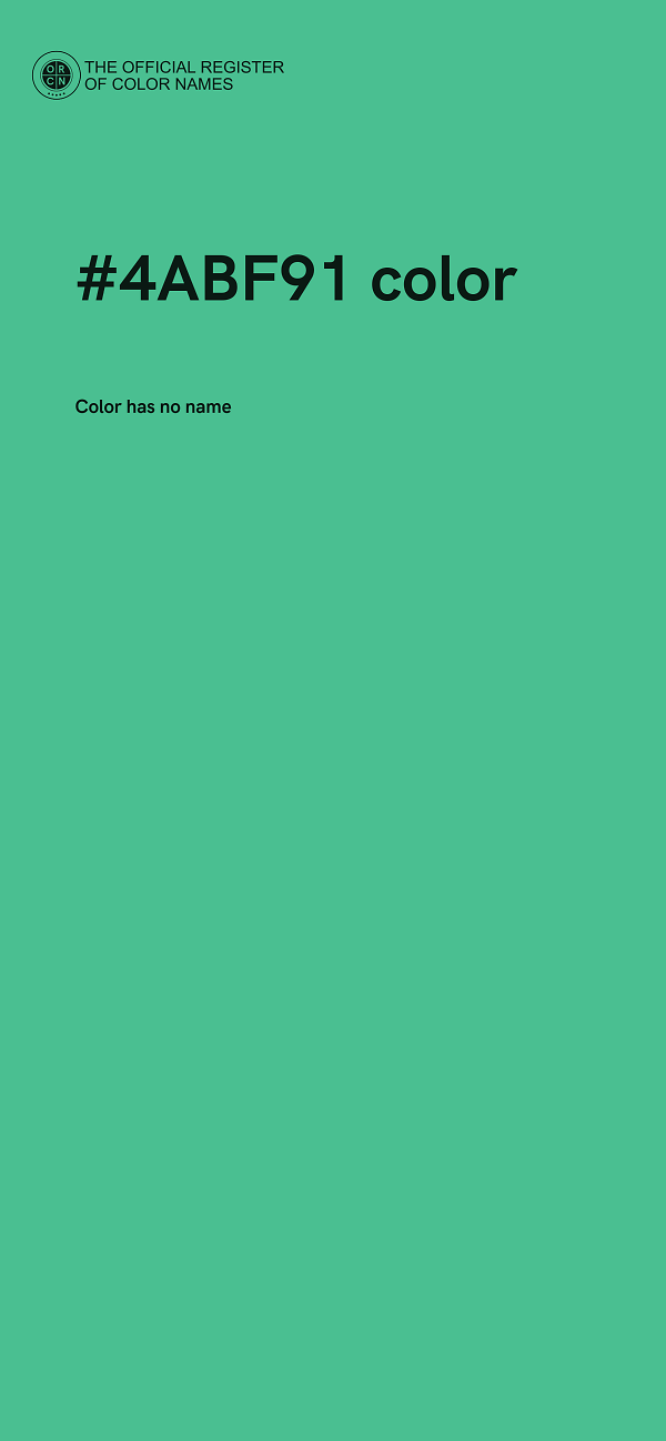 #4ABF91 color image