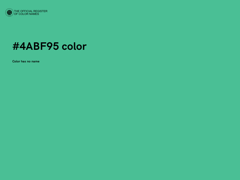#4ABF95 color image