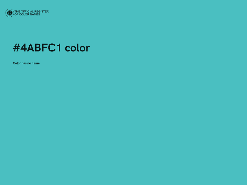 #4ABFC1 color image