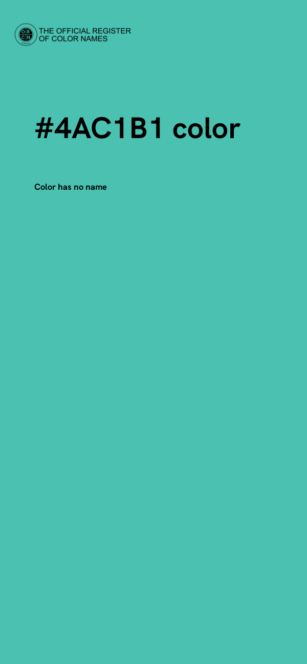 #4AC1B1 color image