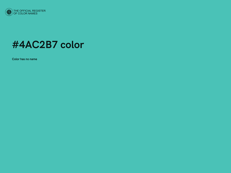 #4AC2B7 color image