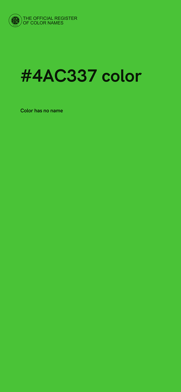 #4AC337 color image