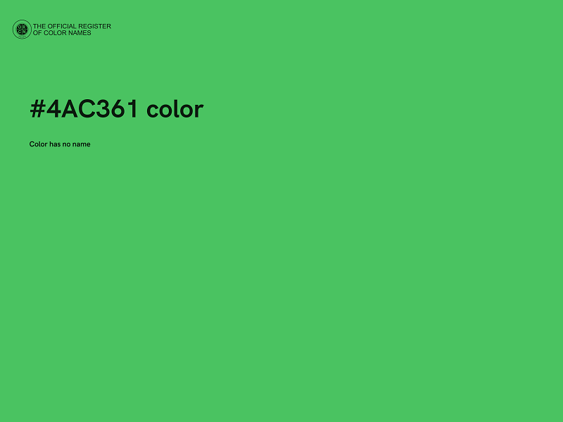 #4AC361 color image