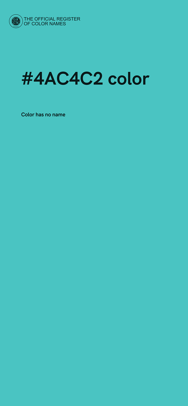 #4AC4C2 color image