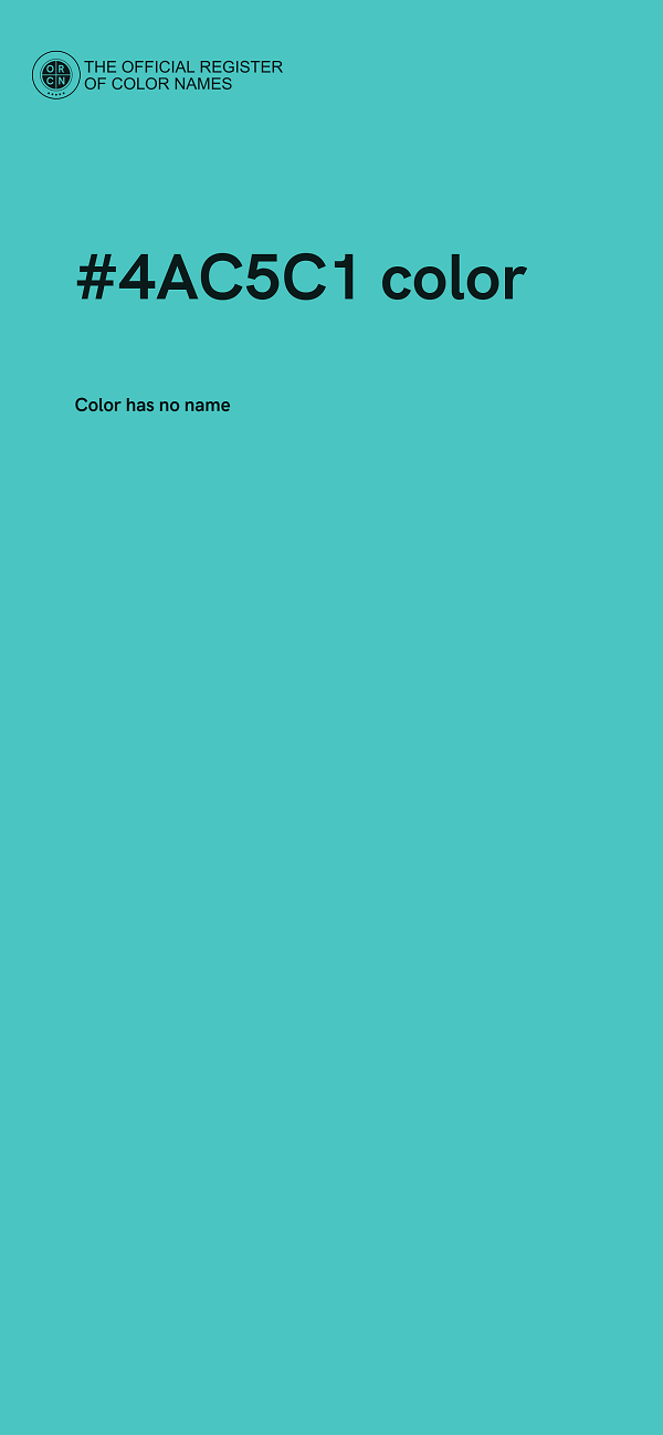 #4AC5C1 color image