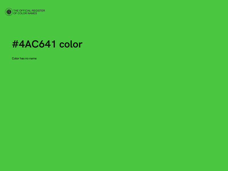 #4AC641 color image