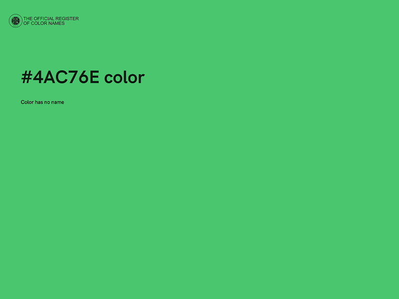 #4AC76E color image