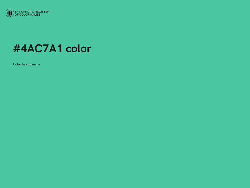 #4AC7A1 color image