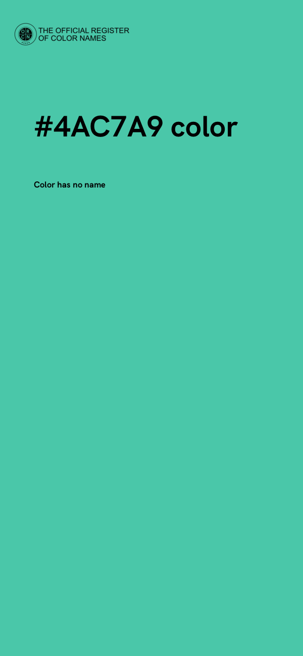 #4AC7A9 color image