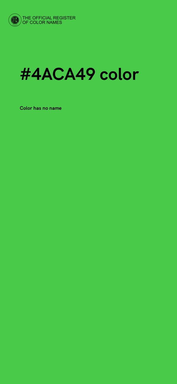 #4ACA49 color image