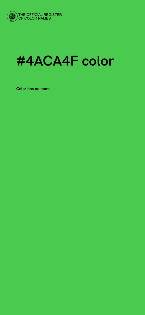 #4ACA4F color image
