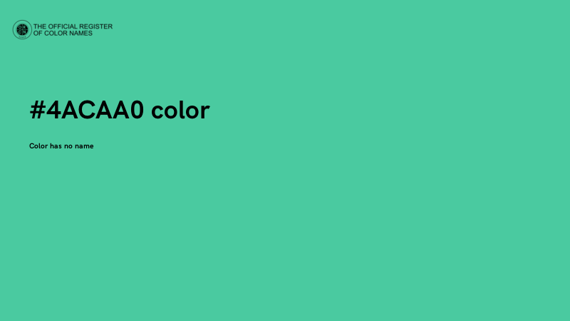 #4ACAA0 color image