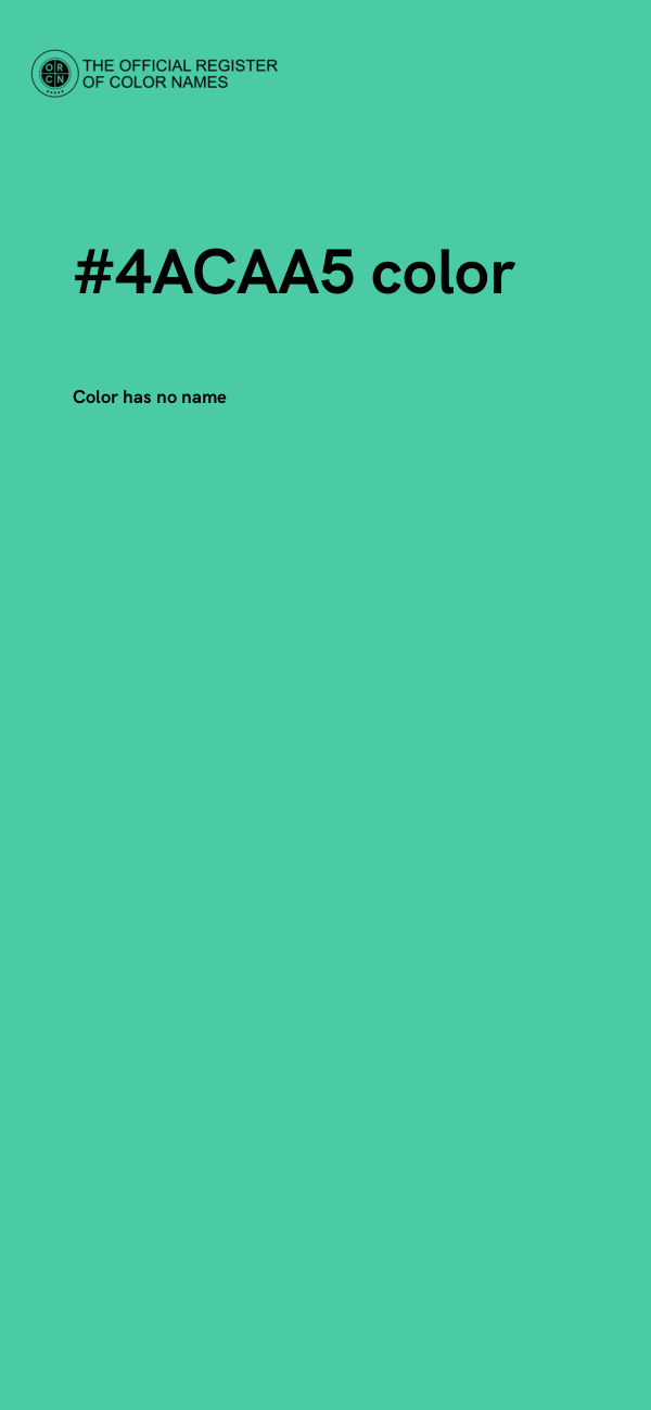 #4ACAA5 color image