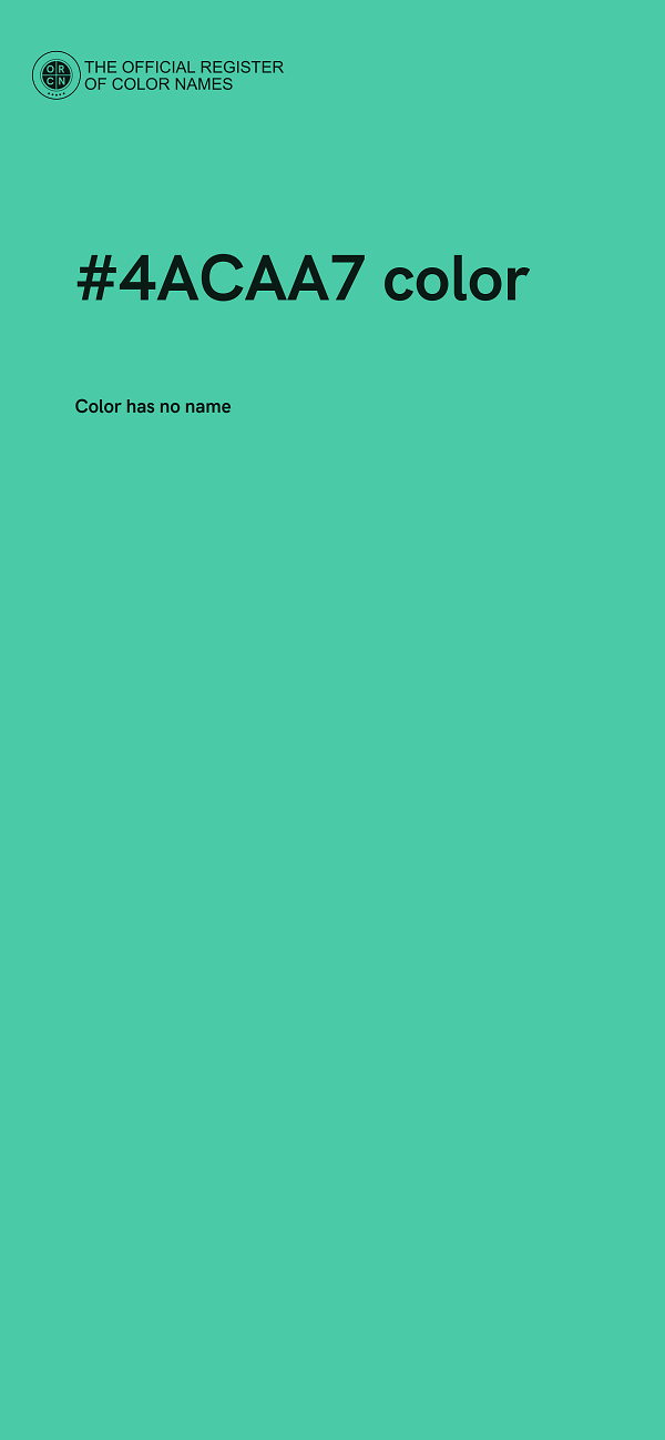 #4ACAA7 color image