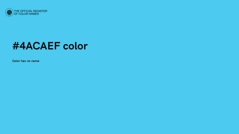 #4ACAEF color image