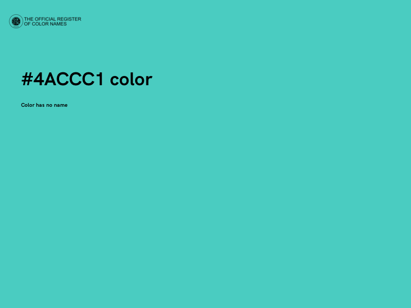 #4ACCC1 color image