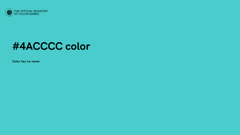 #4ACCCC color image